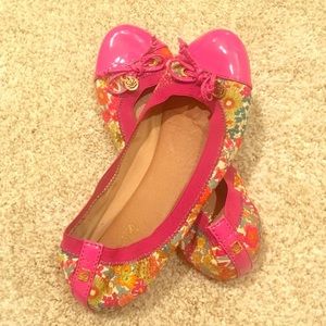 Sperry Pink Floral Flats